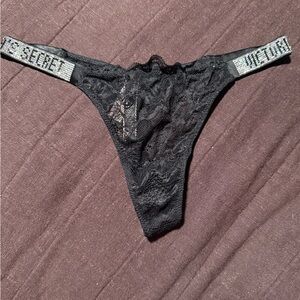 Victoria’s Secret Lace Rhinestone Thong- Small